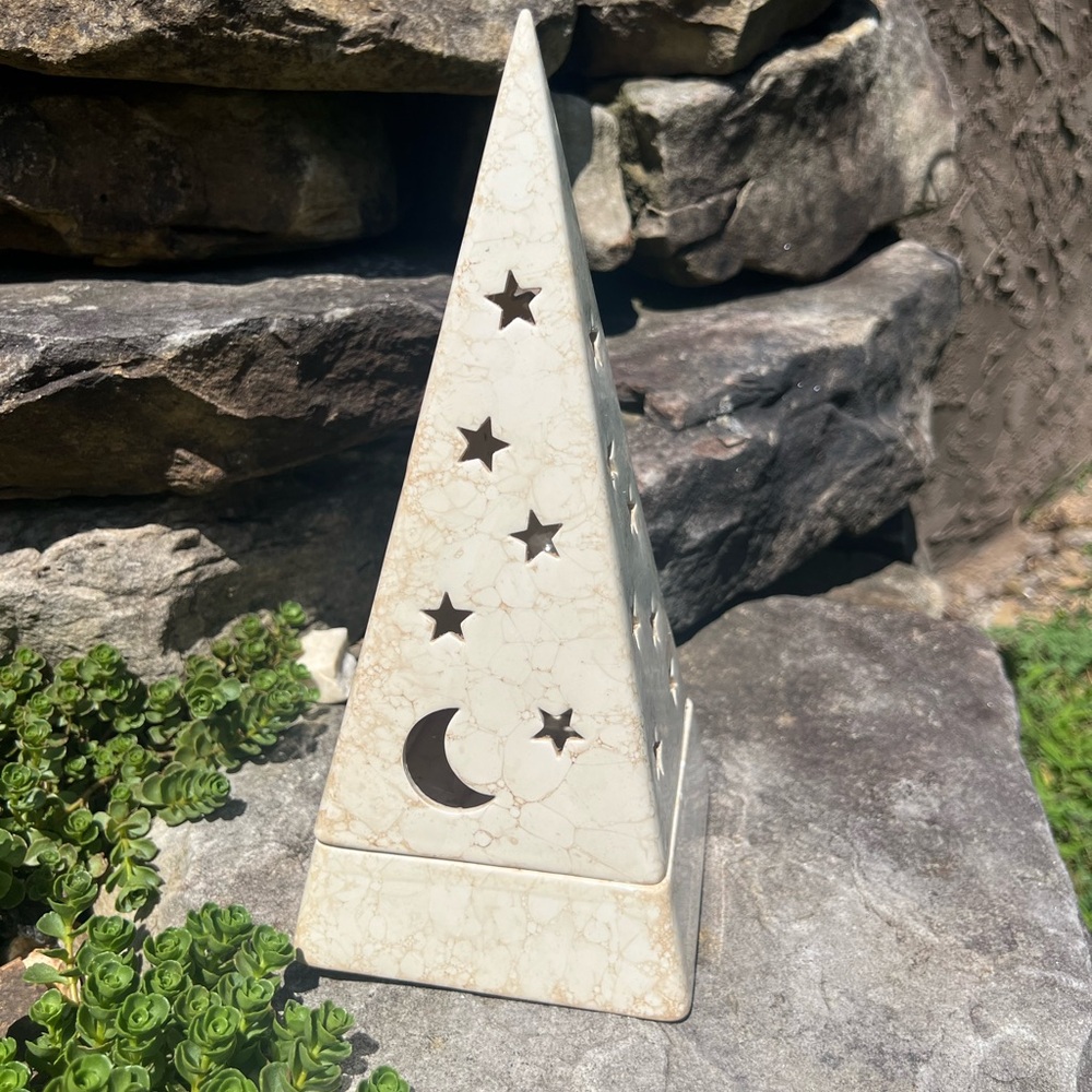 Vintage Star and Moon Cone Incense Holder